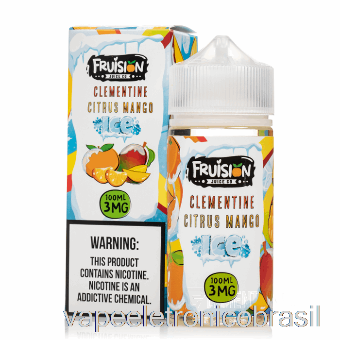 Vape Eletronico Iced Clementine Cítrico Manga - Suco De Fruisão Co - 100ml 6mg